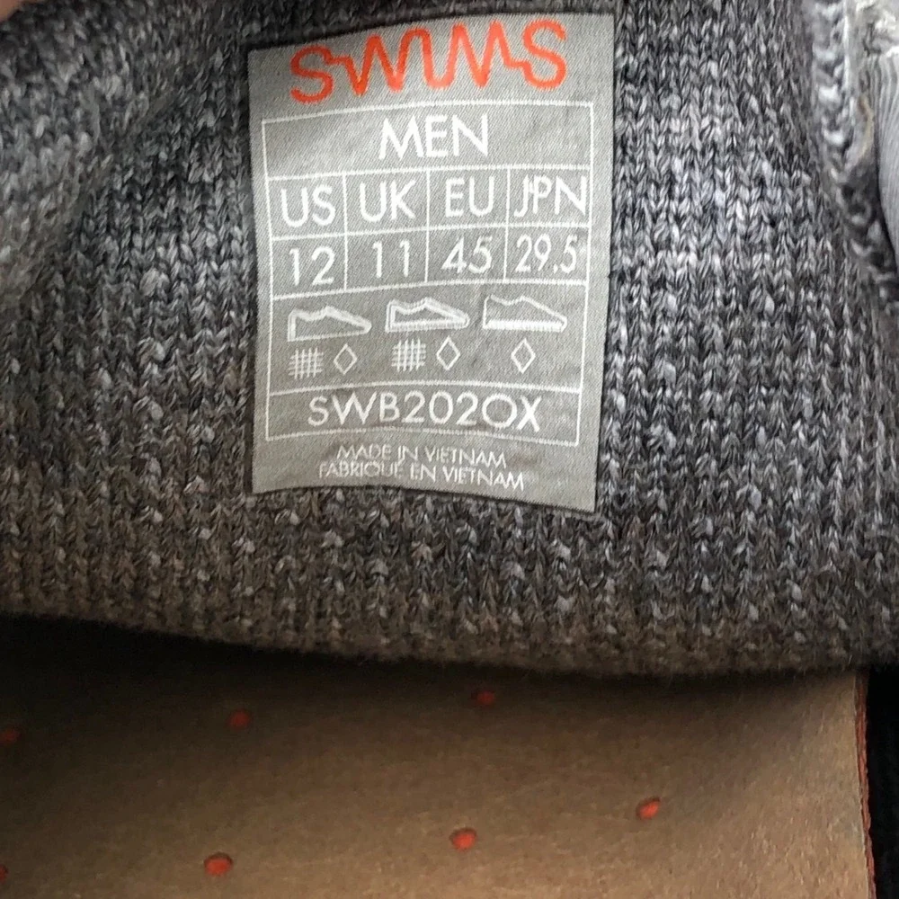 Swims Mens 12 Shoes Motion Knit Oxford Wedding Breathable Grey Orange SWB2020X